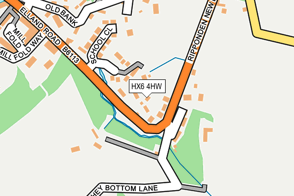 HX6 4HW map - OS OpenMap – Local (Ordnance Survey)