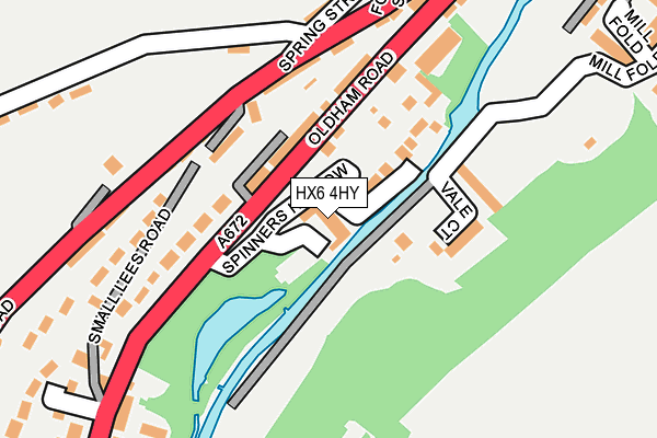 HX6 4HY map - OS OpenMap – Local (Ordnance Survey)