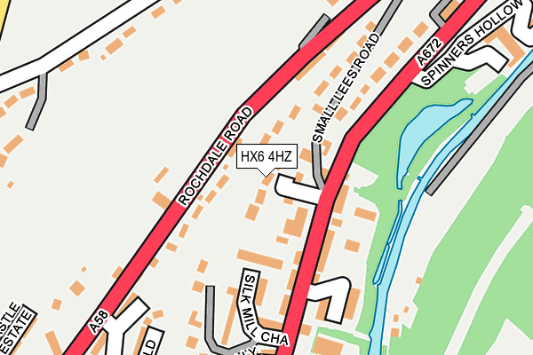 HX6 4HZ map - OS OpenMap – Local (Ordnance Survey)