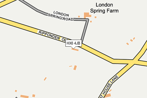 HX6 4JB map - OS OpenMap – Local (Ordnance Survey)