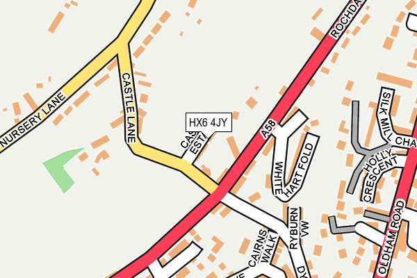 HX6 4JY map - OS OpenMap – Local (Ordnance Survey)