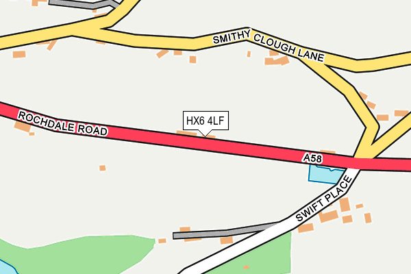 HX6 4LF map - OS OpenMap – Local (Ordnance Survey)
