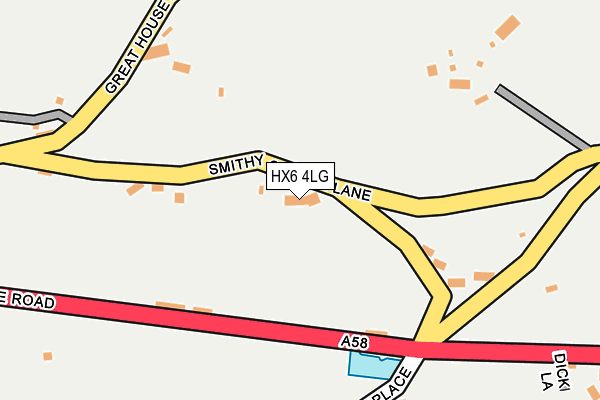 HX6 4LG map - OS OpenMap – Local (Ordnance Survey)
