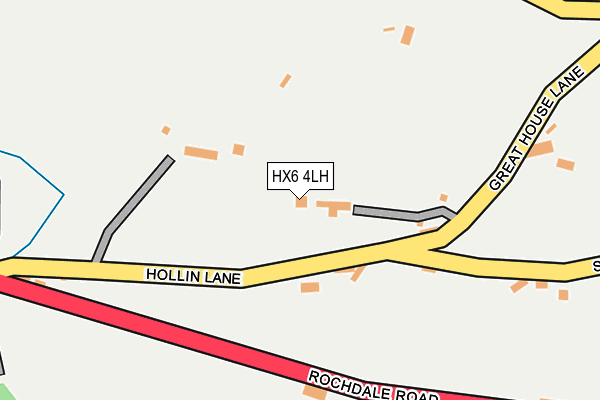 HX6 4LH map - OS OpenMap – Local (Ordnance Survey)
