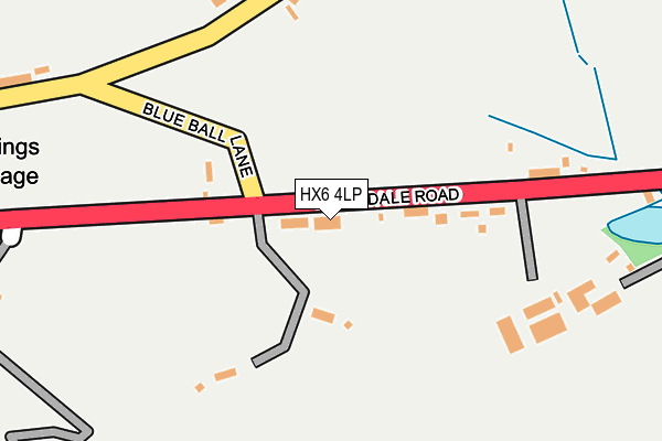 HX6 4LP map - OS OpenMap – Local (Ordnance Survey)