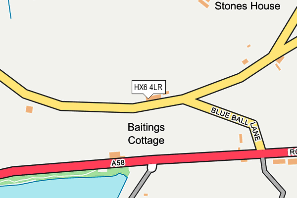 HX6 4LR map - OS OpenMap – Local (Ordnance Survey)