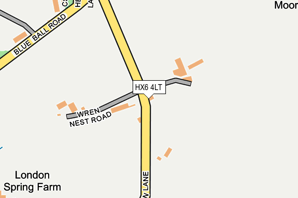 HX6 4LT map - OS OpenMap – Local (Ordnance Survey)