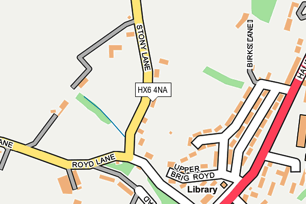 HX6 4NA map - OS OpenMap – Local (Ordnance Survey)