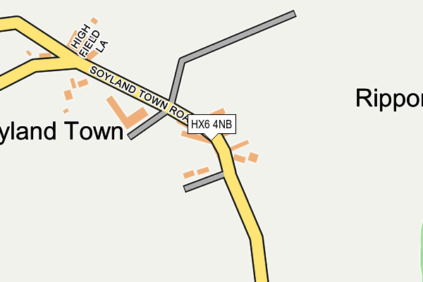 HX6 4NB map - OS OpenMap – Local (Ordnance Survey)