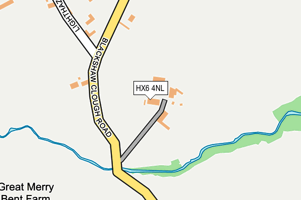 HX6 4NL map - OS OpenMap – Local (Ordnance Survey)