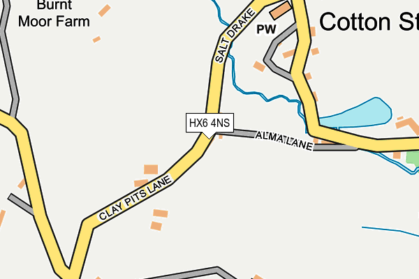 HX6 4NS map - OS OpenMap – Local (Ordnance Survey)