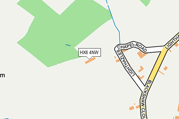 HX6 4NW map - OS OpenMap – Local (Ordnance Survey)