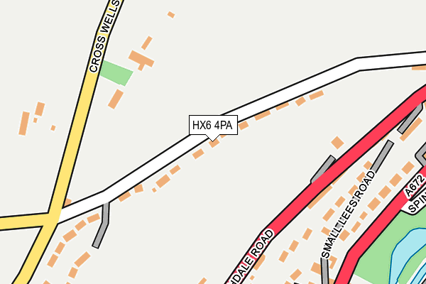 HX6 4PA map - OS OpenMap – Local (Ordnance Survey)