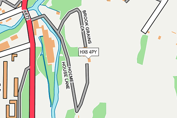 HX6 4PY map - OS OpenMap – Local (Ordnance Survey)