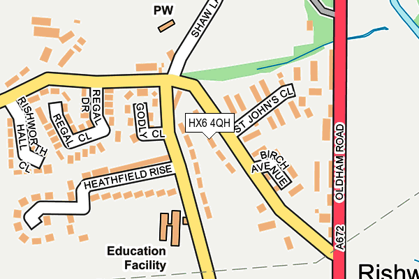 HX6 4QH map - OS OpenMap – Local (Ordnance Survey)