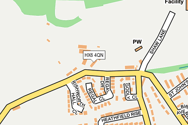 HX6 4QN map - OS OpenMap – Local (Ordnance Survey)