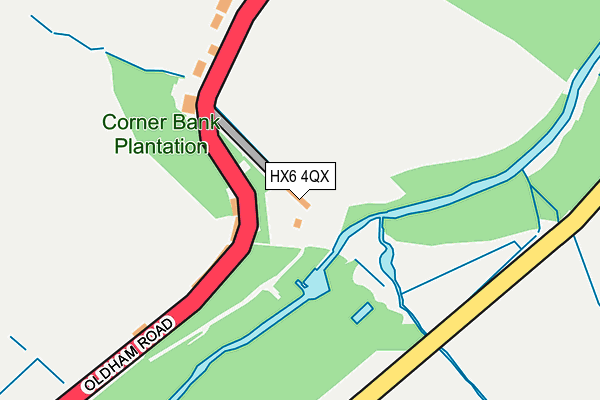 HX6 4QX map - OS OpenMap – Local (Ordnance Survey)