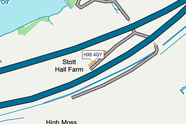 HX6 4QY map - OS OpenMap – Local (Ordnance Survey)