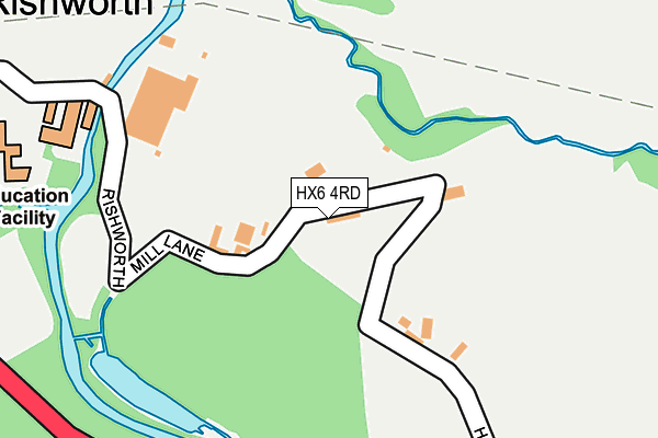 HX6 4RD map - OS OpenMap – Local (Ordnance Survey)