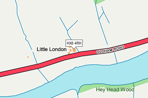 HX6 4RH map - OS OpenMap – Local (Ordnance Survey)