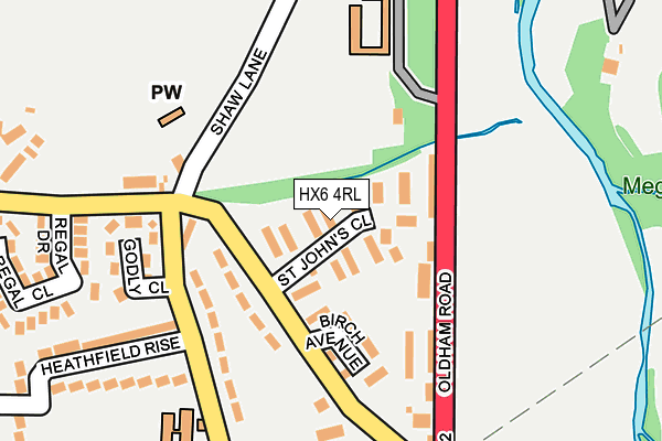 HX6 4RL map - OS OpenMap – Local (Ordnance Survey)