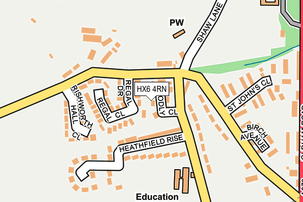 HX6 4RN map - OS OpenMap – Local (Ordnance Survey)