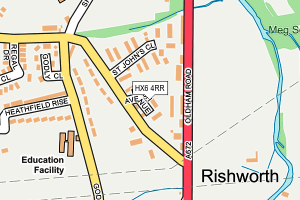 HX6 4RR map - OS OpenMap – Local (Ordnance Survey)