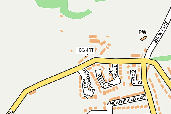HX6 4RT map - OS OpenMap – Local (Ordnance Survey)