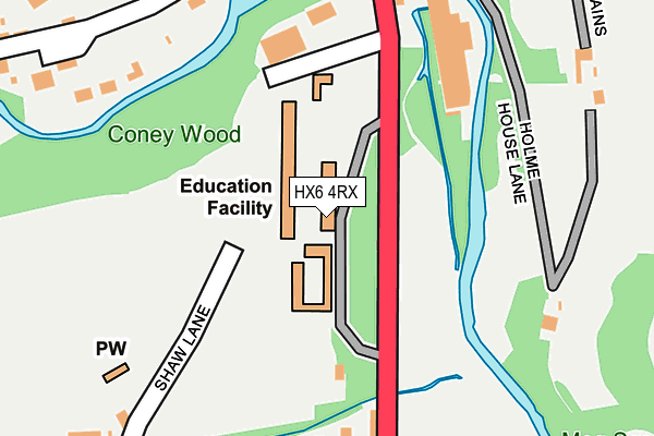 HX6 4RX map - OS OpenMap – Local (Ordnance Survey)