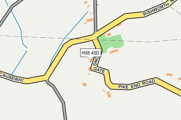 HX6 4SD map - OS OpenMap – Local (Ordnance Survey)