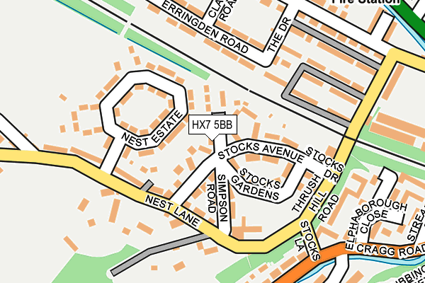 HX7 5BB map - OS OpenMap – Local (Ordnance Survey)
