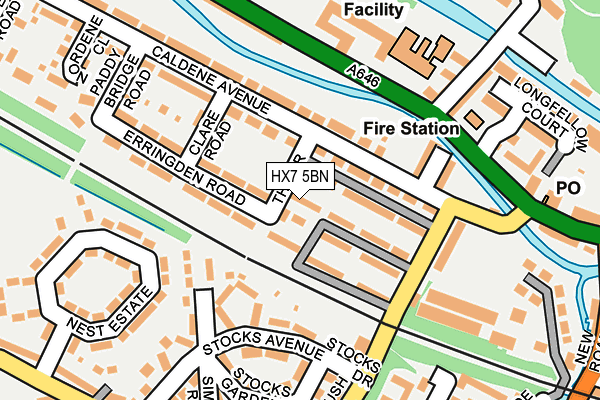 HX7 5BN map - OS OpenMap – Local (Ordnance Survey)