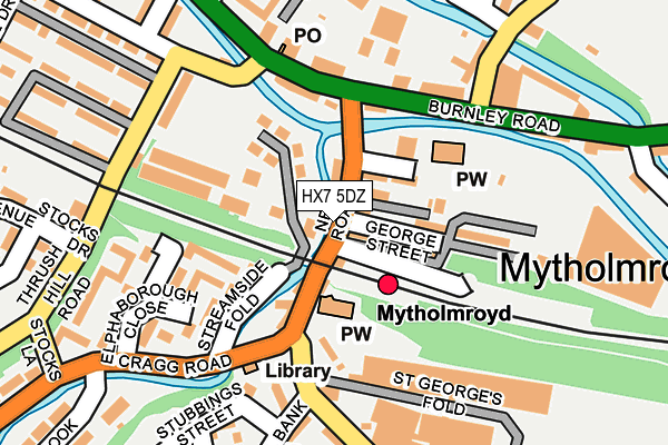 HX7 5DZ map - OS OpenMap – Local (Ordnance Survey)