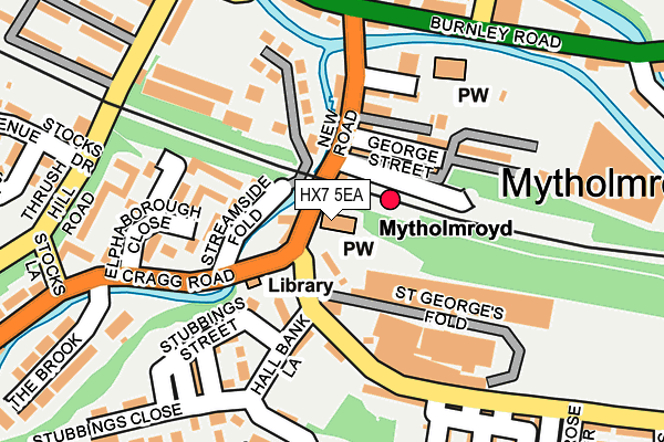 HX7 5EA map - OS OpenMap – Local (Ordnance Survey)