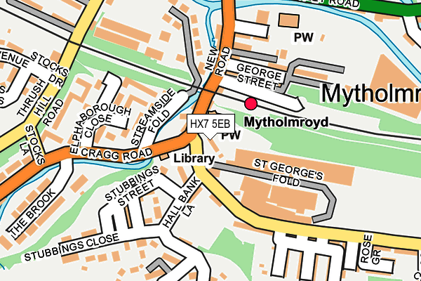 HX7 5EB map - OS OpenMap – Local (Ordnance Survey)