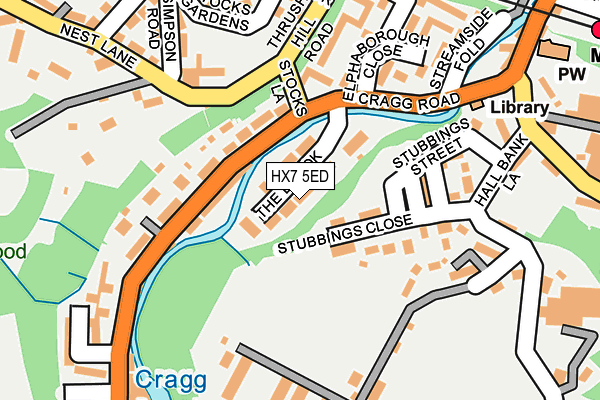 HX7 5ED map - OS OpenMap – Local (Ordnance Survey)