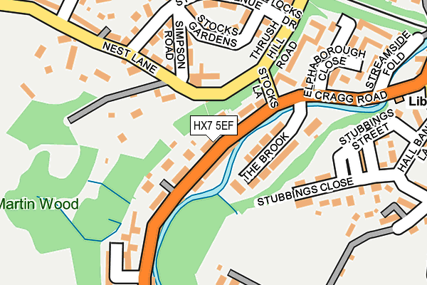 HX7 5EF map - OS OpenMap – Local (Ordnance Survey)