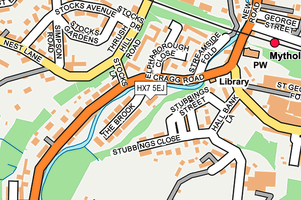 HX7 5EJ map - OS OpenMap – Local (Ordnance Survey)