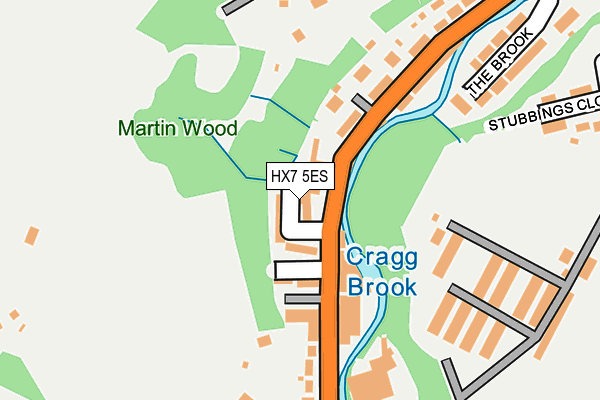 HX7 5ES map - OS OpenMap – Local (Ordnance Survey)