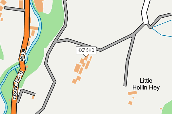 HX7 5HD map - OS OpenMap – Local (Ordnance Survey)
