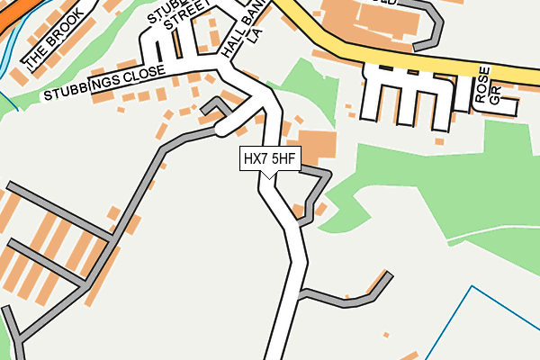 HX7 5HF map - OS OpenMap – Local (Ordnance Survey)