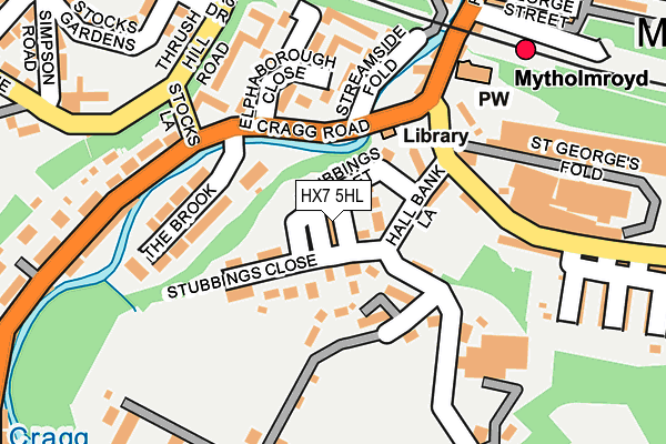 HX7 5HL map - OS OpenMap – Local (Ordnance Survey)