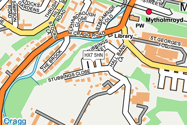 HX7 5HN map - OS OpenMap – Local (Ordnance Survey)