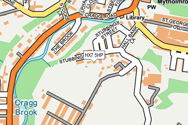 HX7 5HP map - OS OpenMap – Local (Ordnance Survey)