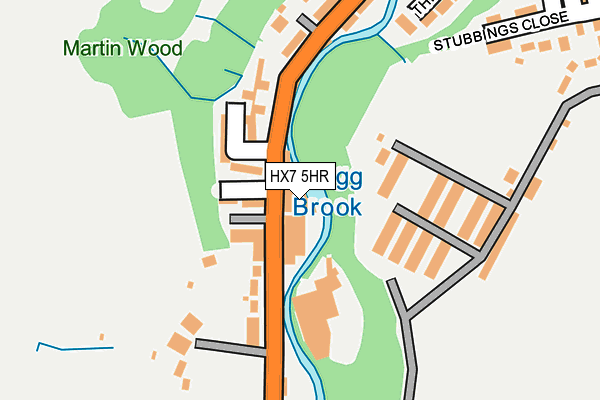 HX7 5HR map - OS OpenMap – Local (Ordnance Survey)