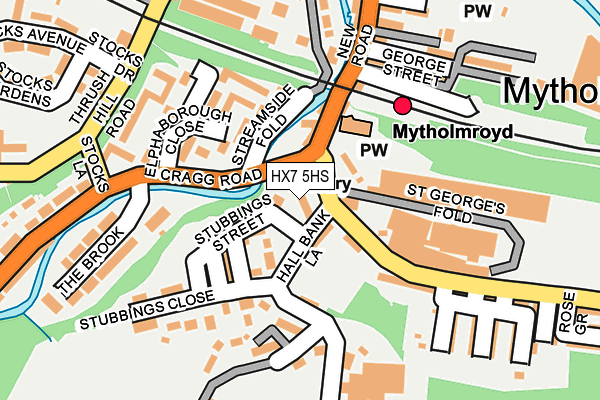 HX7 5HS map - OS OpenMap – Local (Ordnance Survey)
