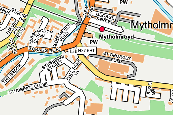 HX7 5HT map - OS OpenMap – Local (Ordnance Survey)