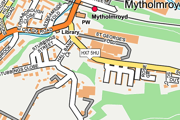 HX7 5HU map - OS OpenMap – Local (Ordnance Survey)