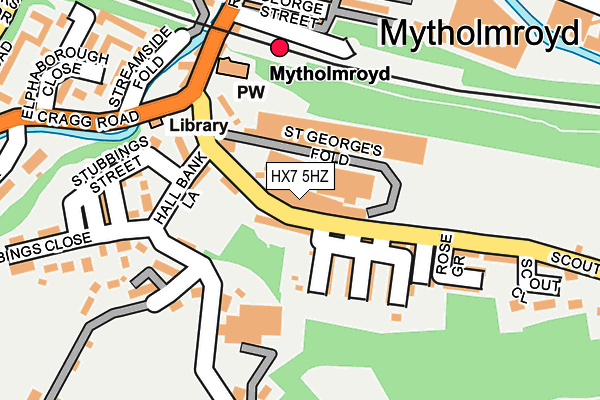 HX7 5HZ map - OS OpenMap – Local (Ordnance Survey)