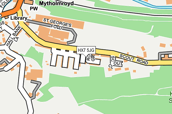 HX7 5JG map - OS OpenMap – Local (Ordnance Survey)